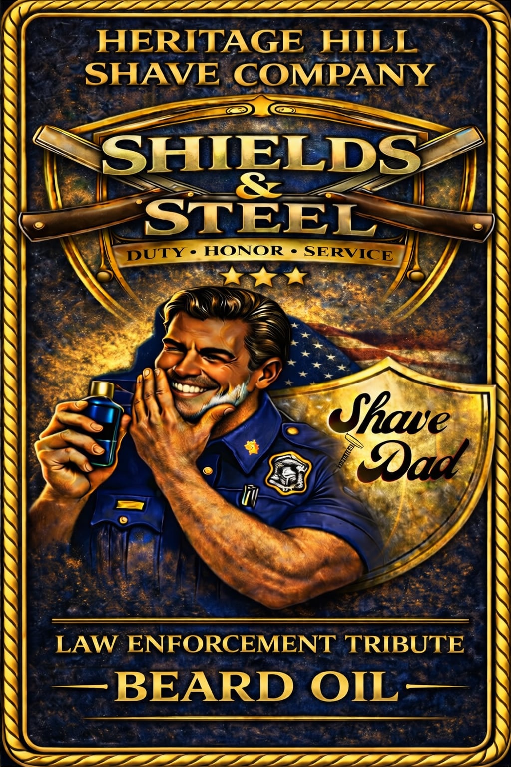 Shields and Steel Law Enforcement Tribute Beard Oil