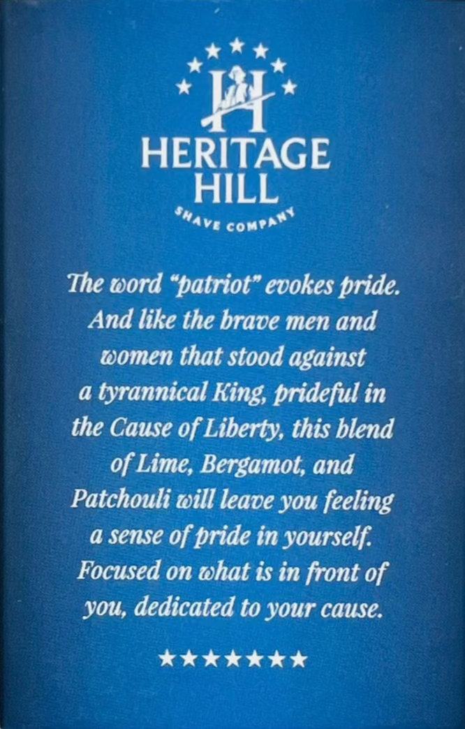 Patriot Bar Soap, Heritage Hill Shave Co, Shave Soap, All Natural, Essential Oils, HH Shave Co. Jacksonville, Florida, 