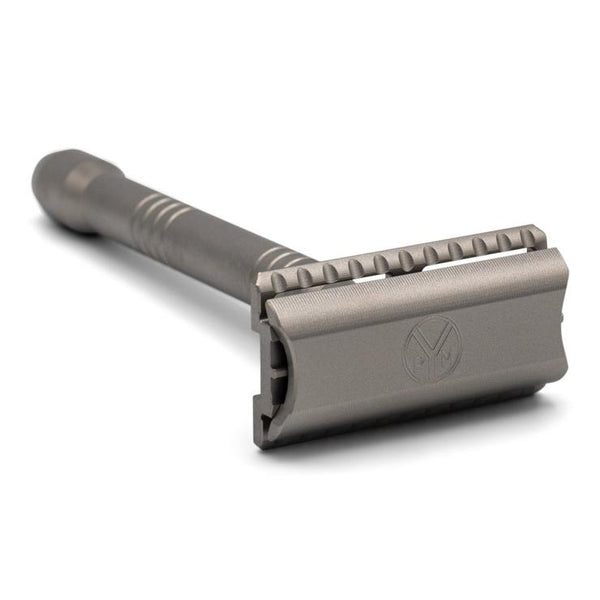 Yates Precision Manufacturing, LLC Model 921 Double Edge Safety Razor, Stainless Steel, Bead Blast Finish